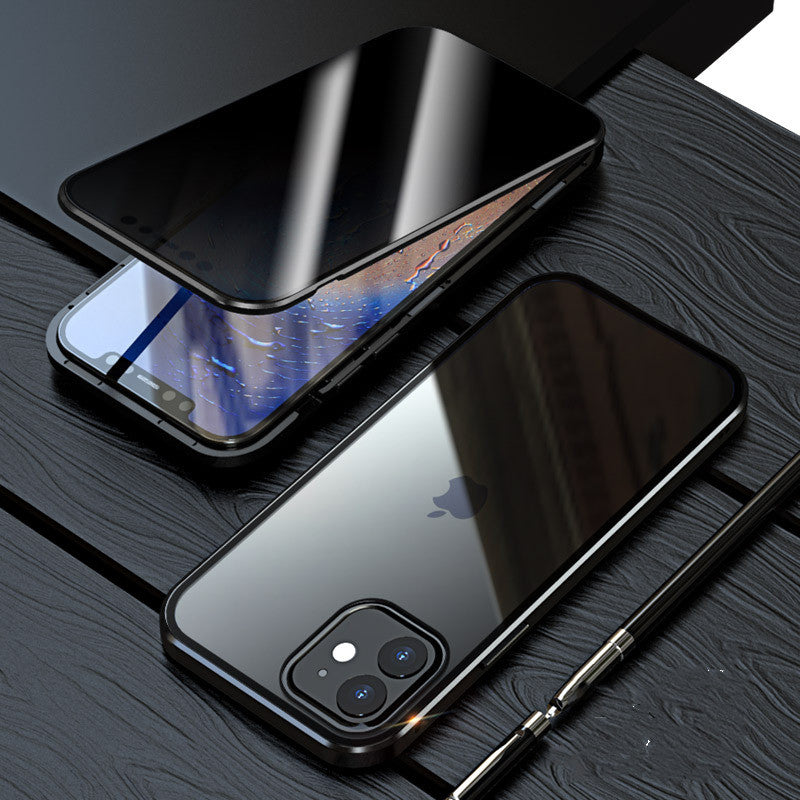 Funda de vidrio con privacidad magnética para X XS XR Anti-Spy 360 Protector