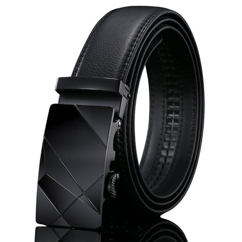 Cinturón de cuero genuino para hombre con hebilla automática