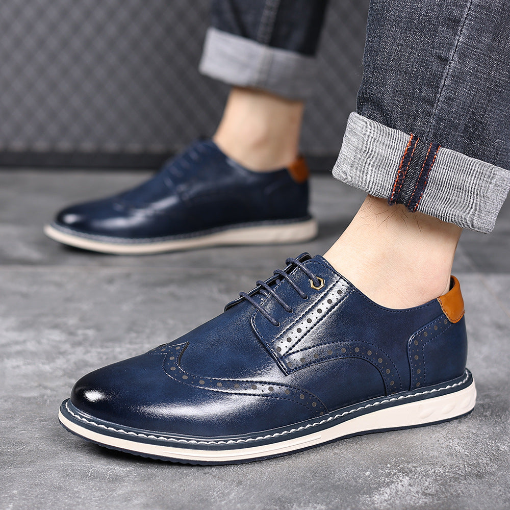 Zapatos de cuero informales de negocios para hombre británicos