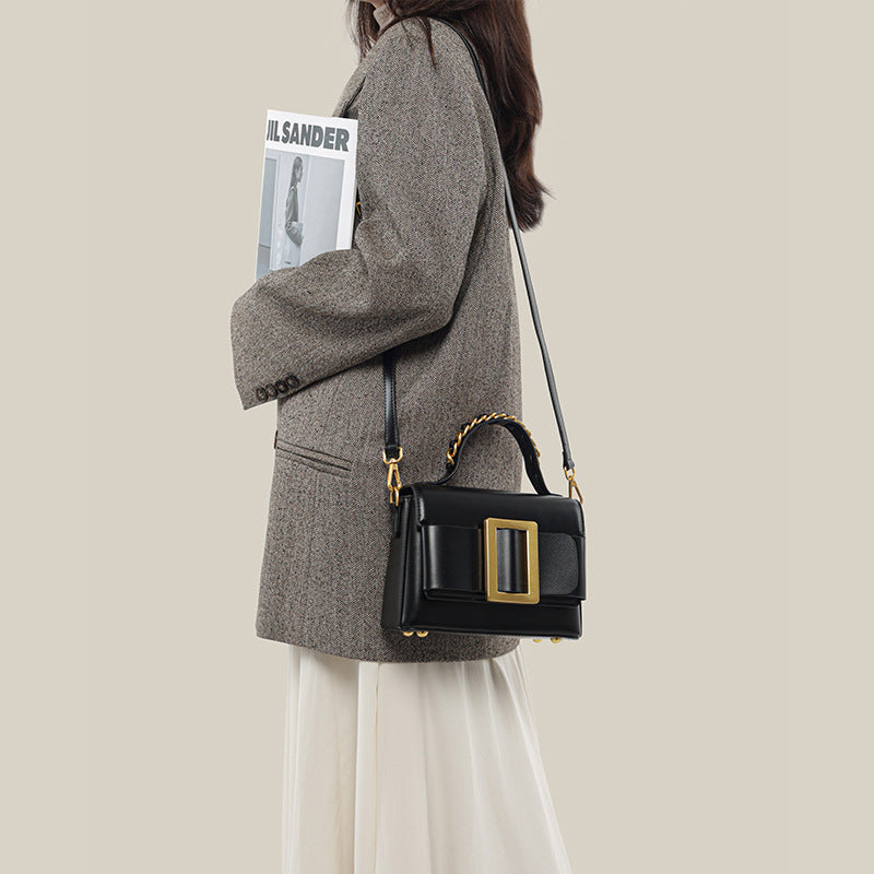 Bolso bandolera elegante de charol de alta gama para mujer