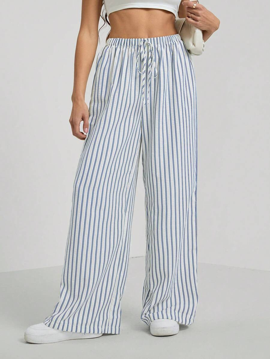 Waist-cinched Versatile Elegant Pleated Casual Pants