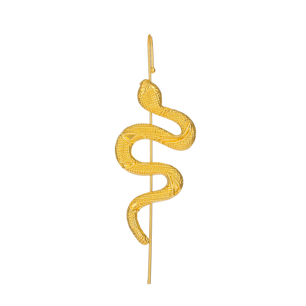 Pendientes colgantes de serpiente simulados con personalidad de moda para mujer