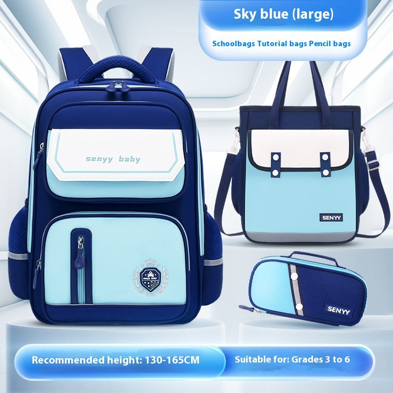 Mochila infantil con protección para la columna vertebral, impermeable, de tela Oxford de gran capacidad
