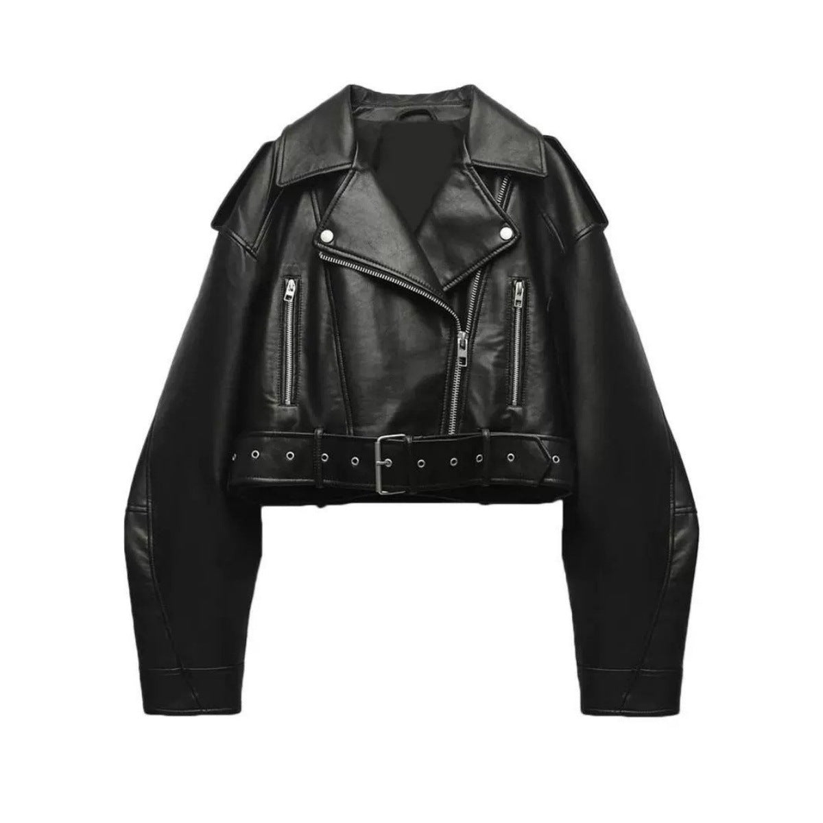 Chaqueta holgada lavada con cuello vuelto estilo urbano retro, la más vendida