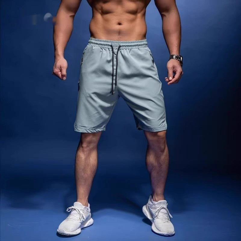 Pantalones cortos deportivos y de fitness informales, holgados, de secado rápido y transpirables para hombre