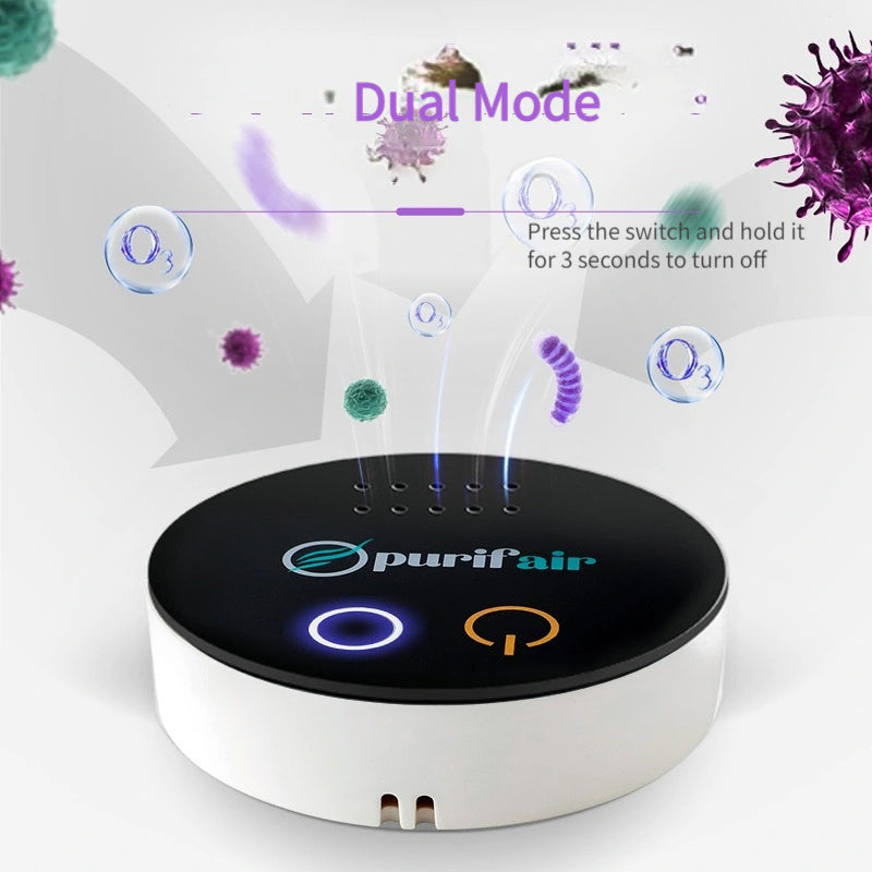 Purificador de aire, dispositivo de desinfección y desodorización, eléctrico, multiusos, ligero y portátil.