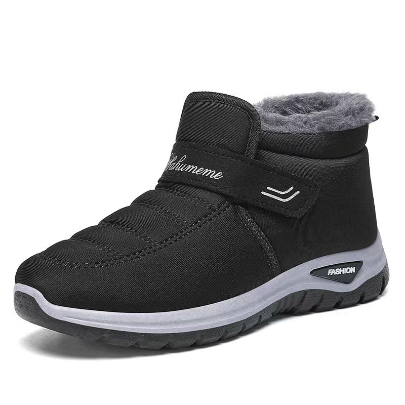 Botas de nieve extra cálidas para hombres y mujeres de mediana edad y mayores, diseño unisex.