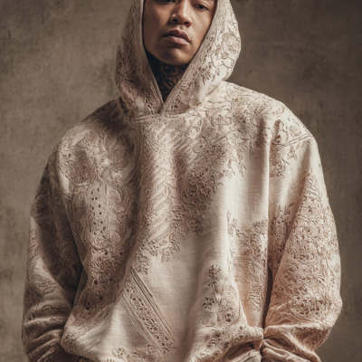 Sudadera holgada estampada