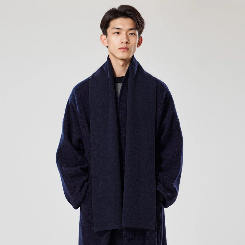 Solid-color Versatile Knitted Wool Scarf