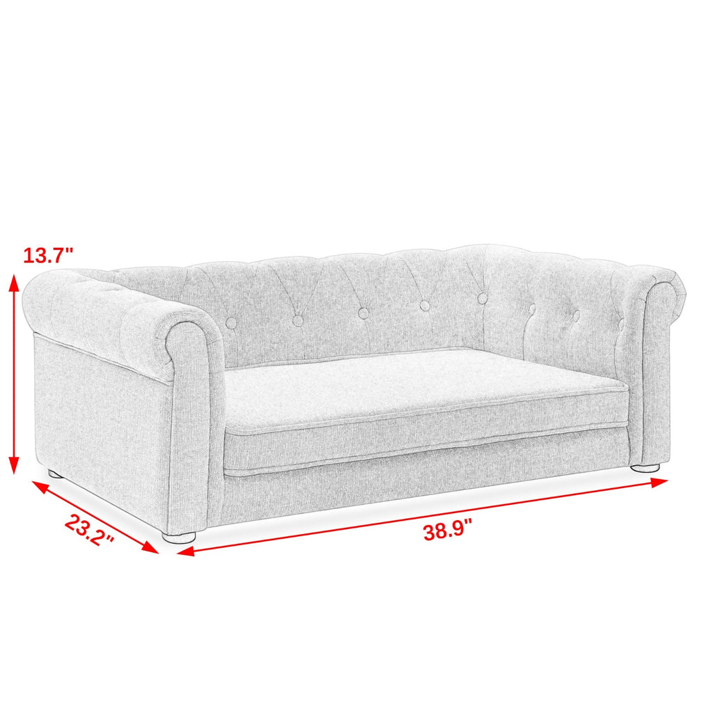 Elegante cama rectangular para perros medianos y grandes, sofá cama elevado y duradero, cómodo.