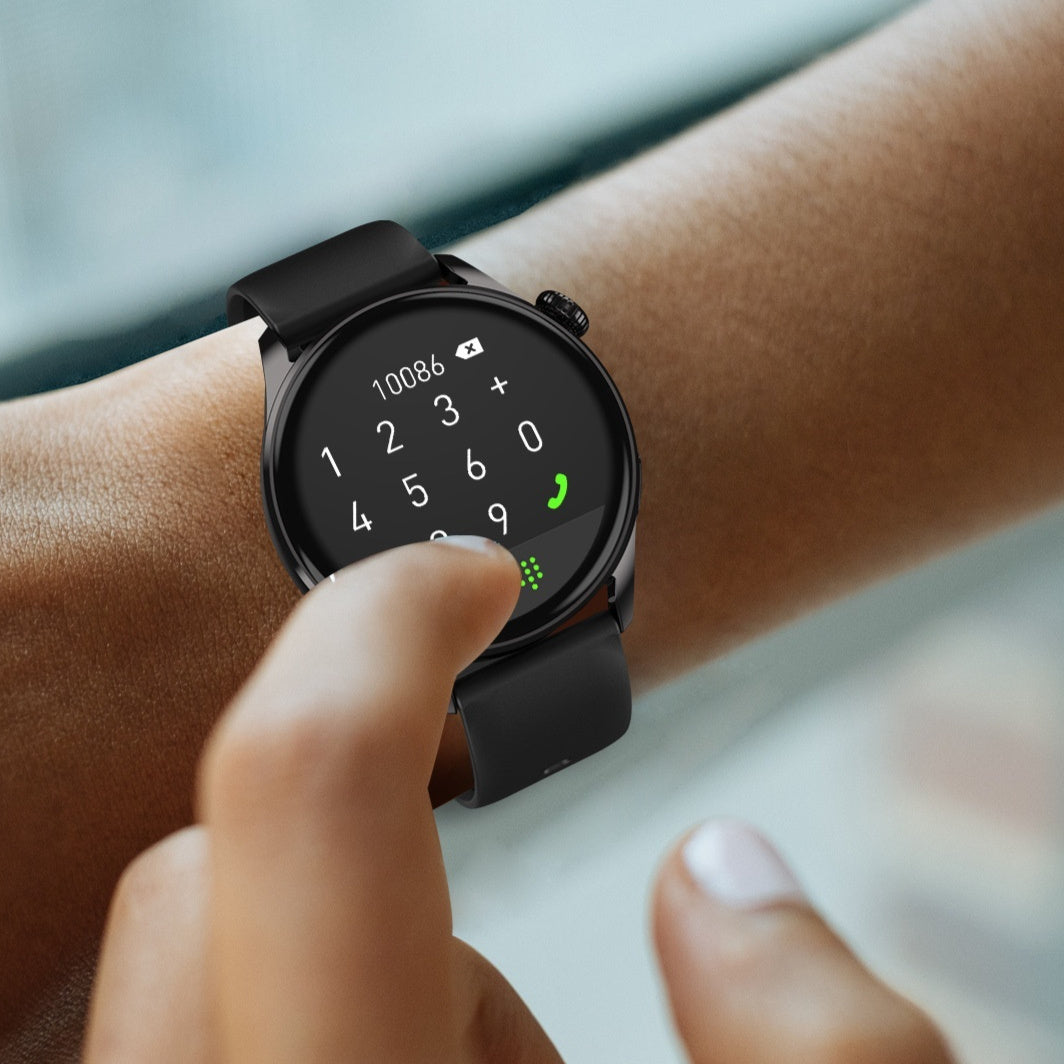 Reloj inteligente para adultos con monitorización de frecuencia cardíaca, seguimiento de actividad física y funciones de voz inteligentes.