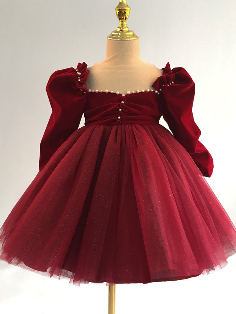 Vestido largo de princesa para niñas