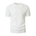 Solid-color Patchwork Sleeve Cuffs Short-sleeve Men's T-shirt Top