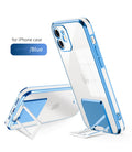 Transparent Bracket Phone Case Electroplating All-inclusive Protective Cover