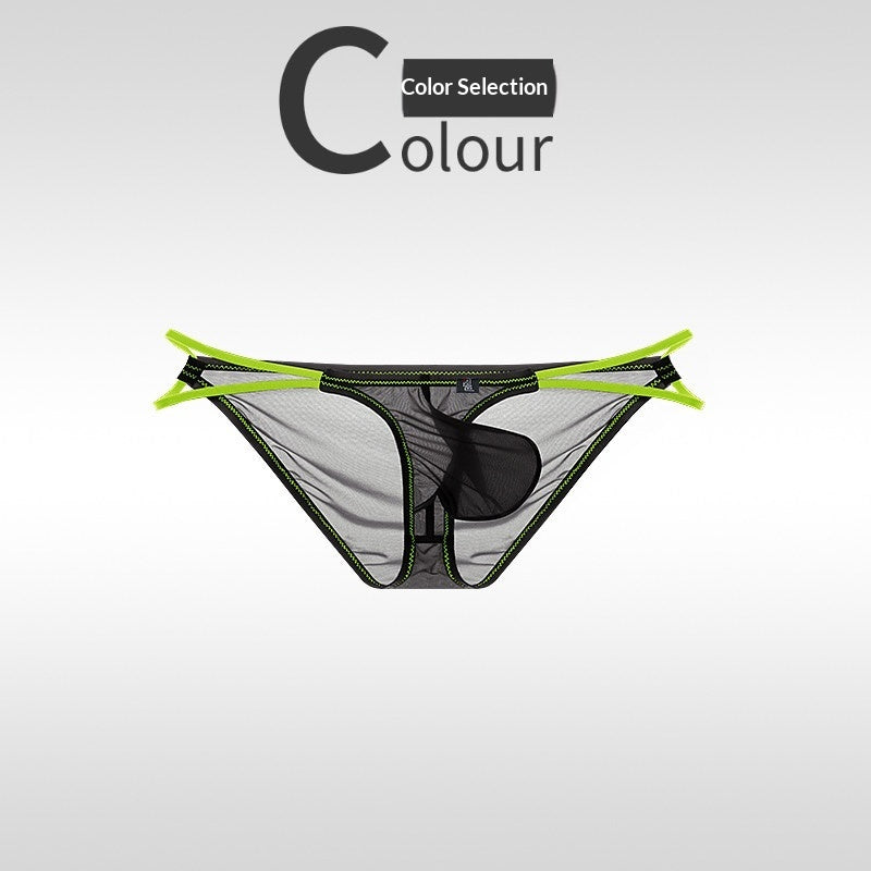 Calzoncillos ultrafinos de seda helada para hombre con cinturilla adelgazante