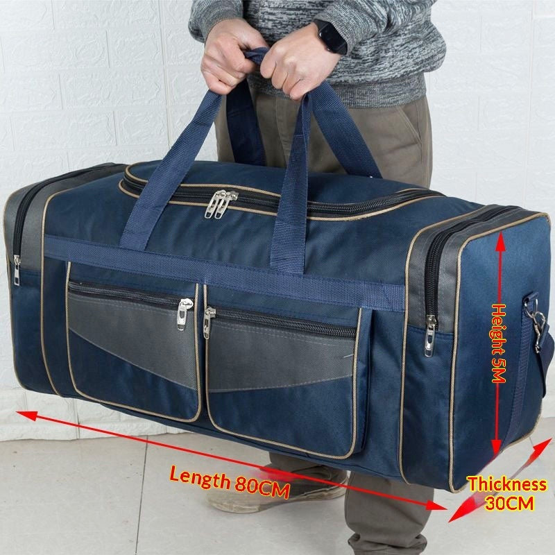 Bolso de mano portátil, sencillo y de gran capacidad para hombre