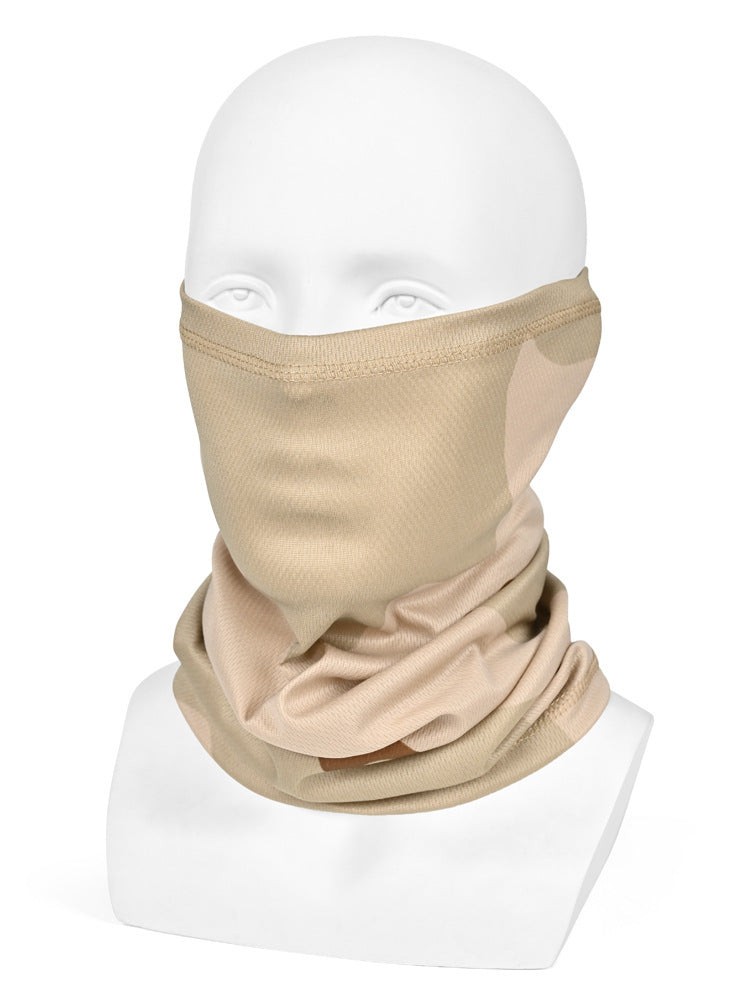 Polaina de cuello transpirable todo en uno con protección solar, perfecta para uso en exteriores.