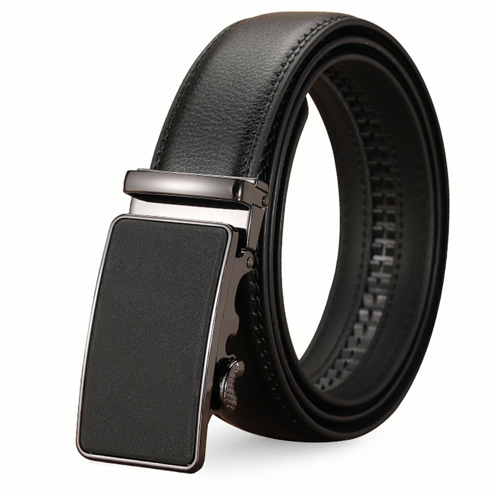 Cinturón de cuero genuino para hombre con hebilla automática