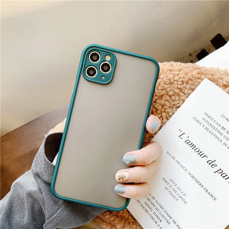 Funda de teléfono transparente esmerilada