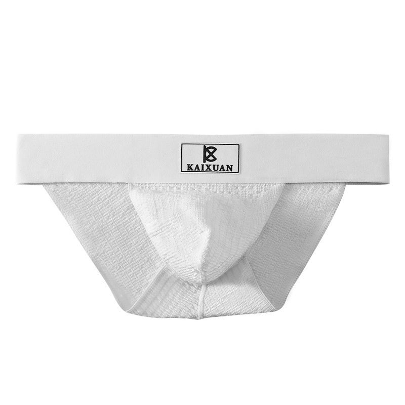 Calzoncillos de corte alto para hombre, ropa interior de punto transpirable, de moda, de verano