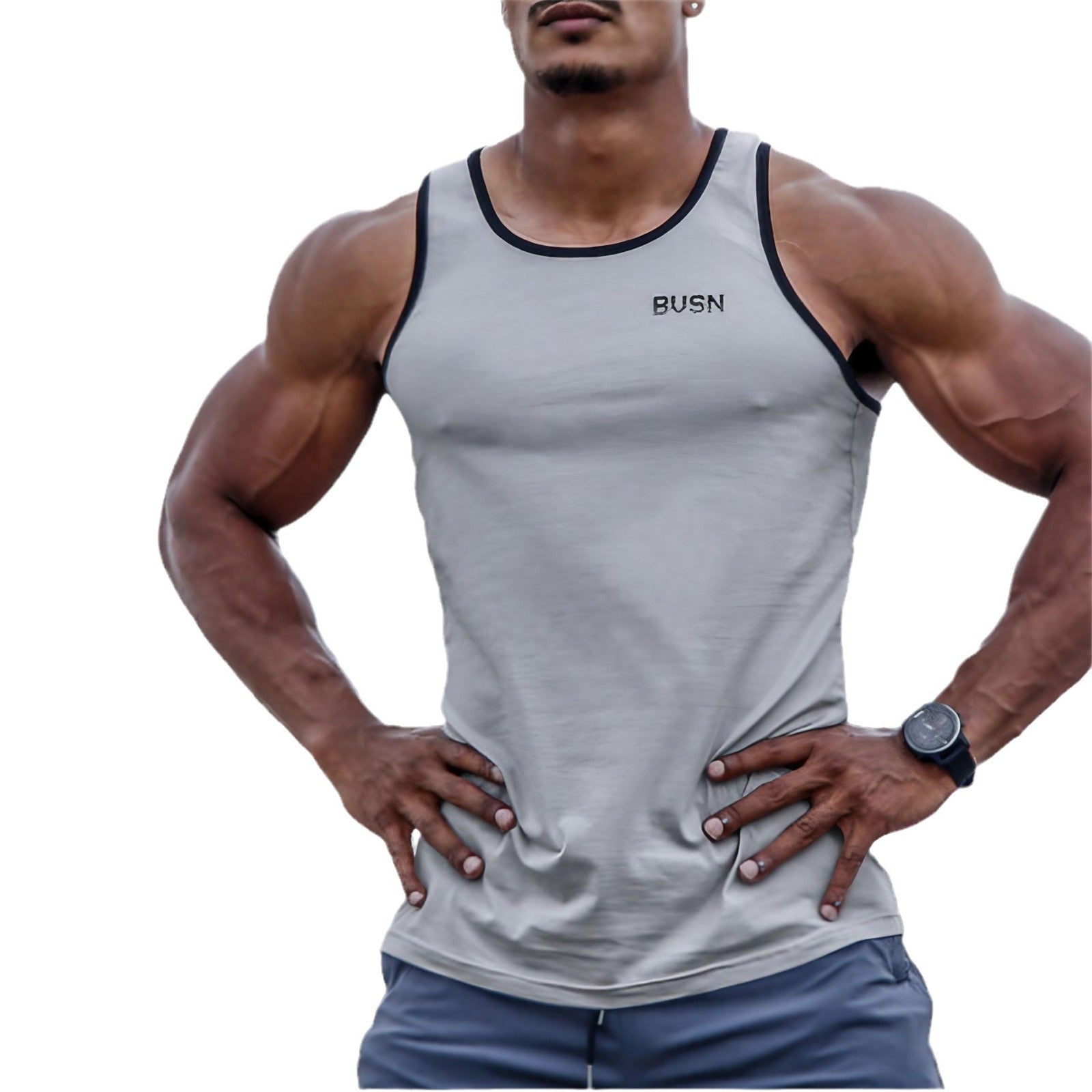 Camiseta de tirantes informal de verano para hombre para fitness muscular