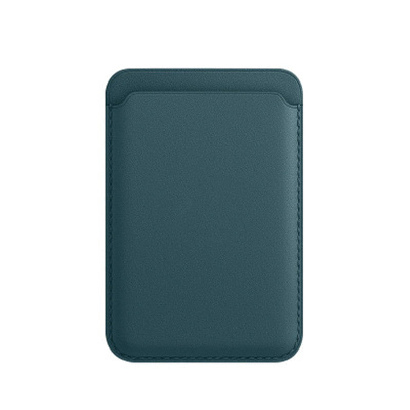 Compatible con Apple, funda protectora de cuero con bolsa para tarjeta magnética