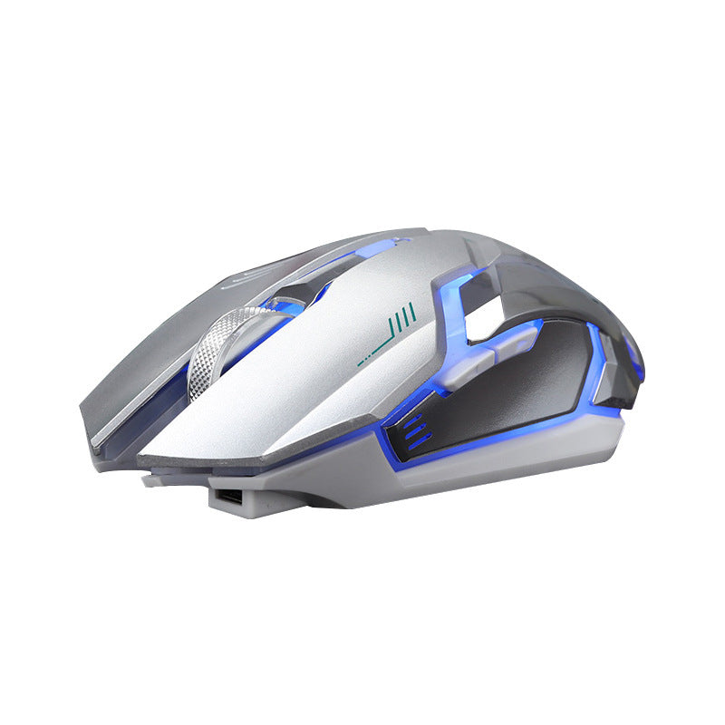 Ratón inalámbrico recargable para portátil, escritorio, hogar, oficina, universal, juego, silencioso, luminoso
