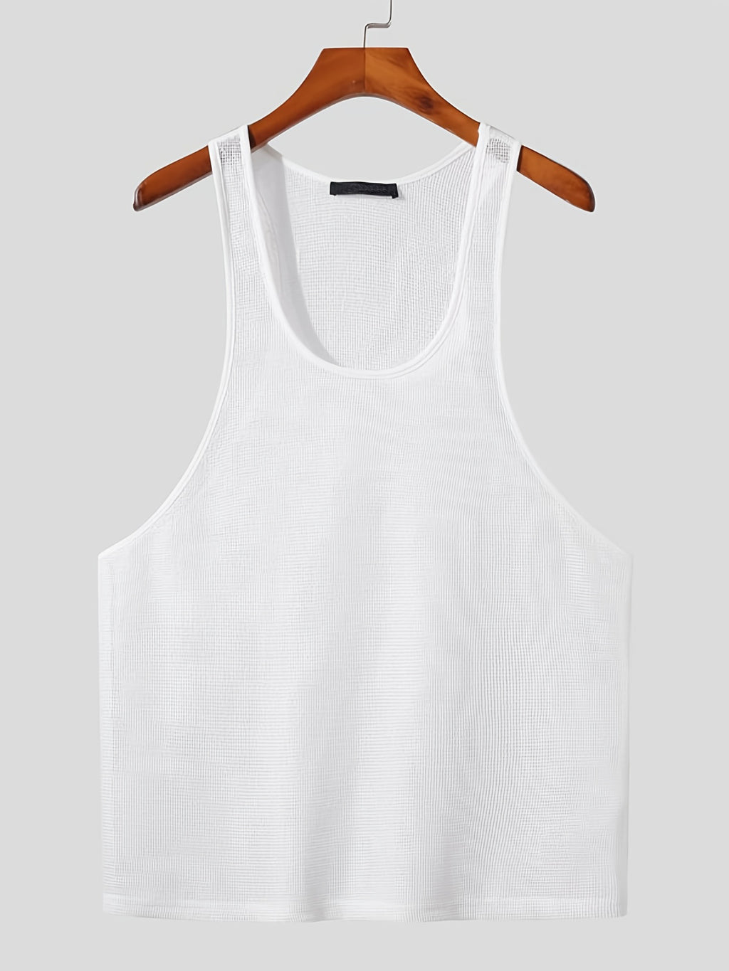 Camisa de color liso para uso exterior, chaleco informal de punto en forma de I