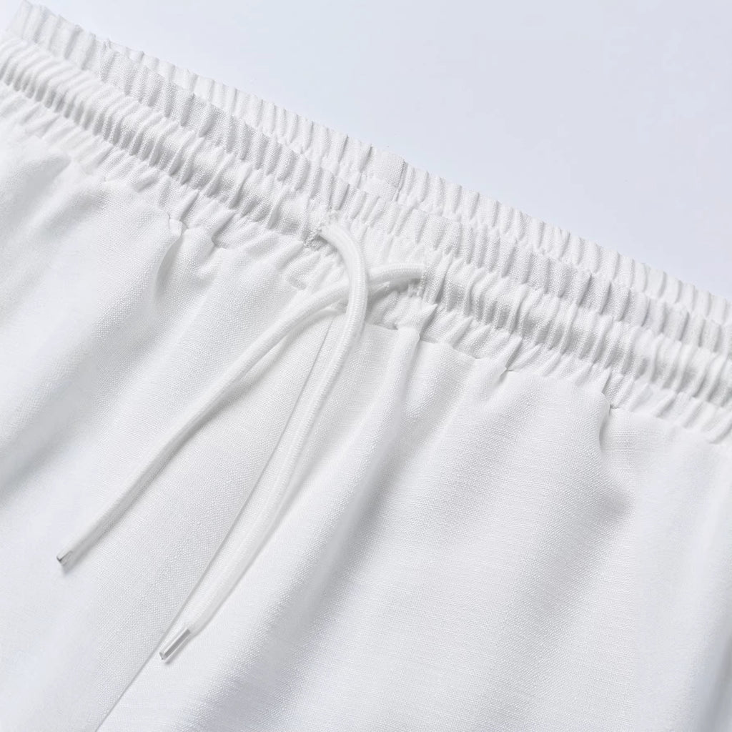 Men's Casual Formal Shirt And Shorts Set