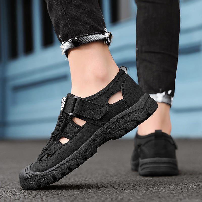 Sandalias casuales versátiles con puntera ahuecada antideslizante