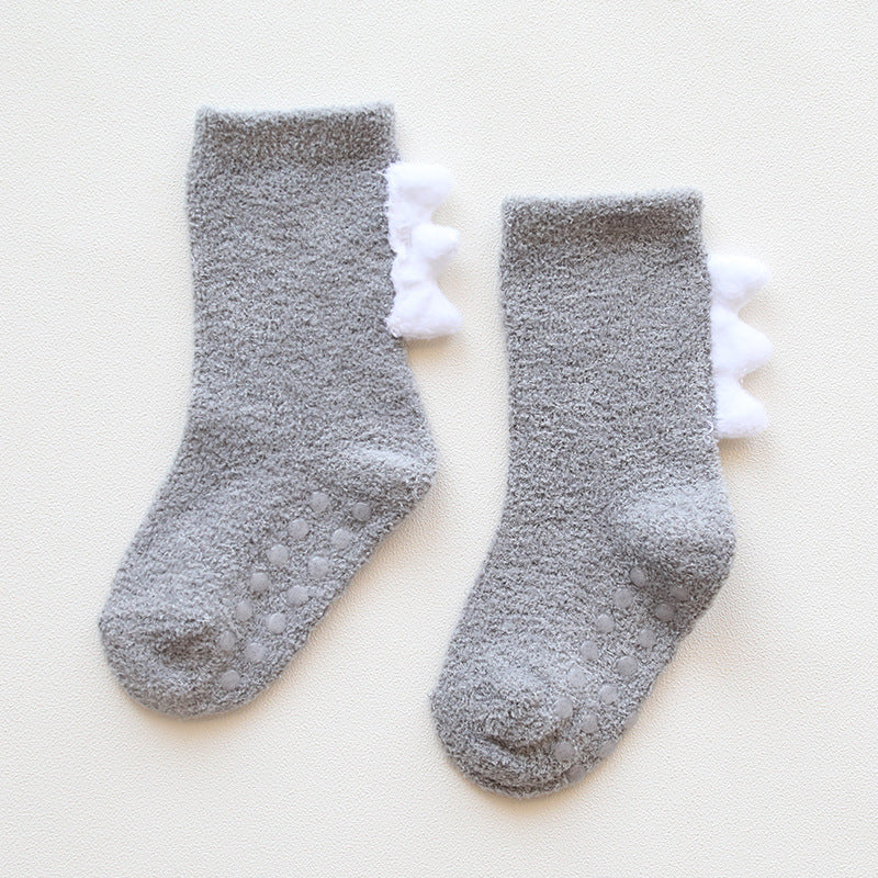 Calcetines gruesos de coral polar para bebés, perfectos para otoño e invierno.