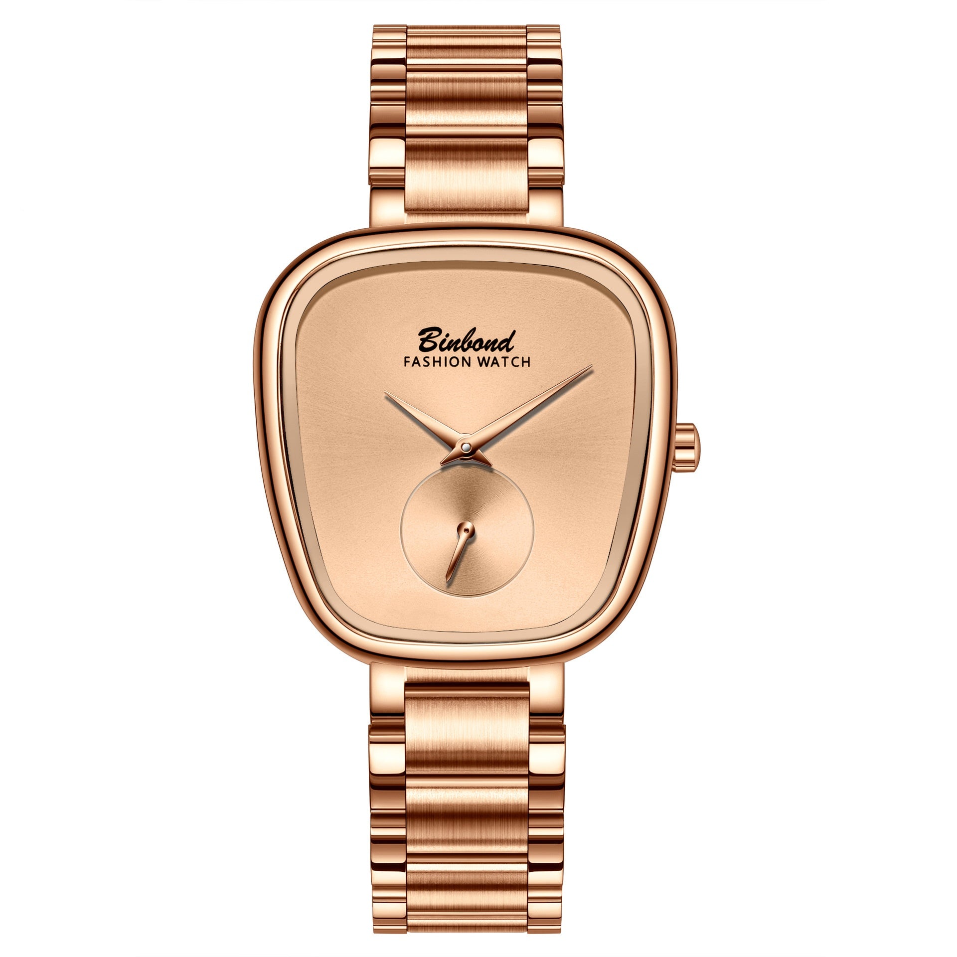 Reloj de cuarzo de acero inoxidable resistente al agua para mujer