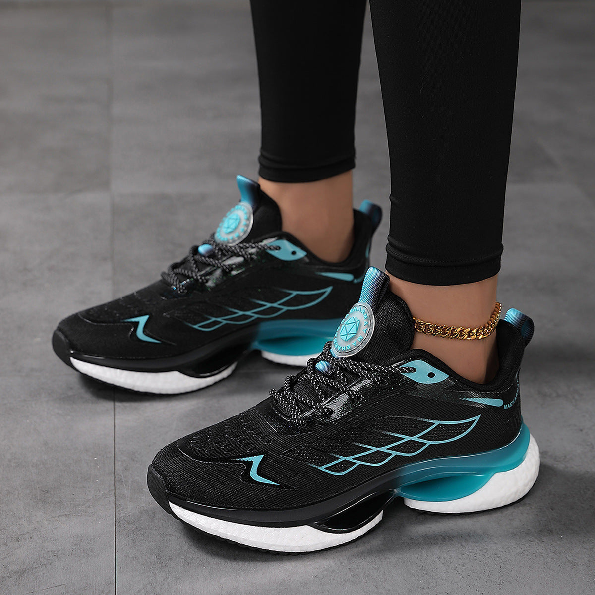 Zapatillas de running ligeras de malla con amortiguación para mujer