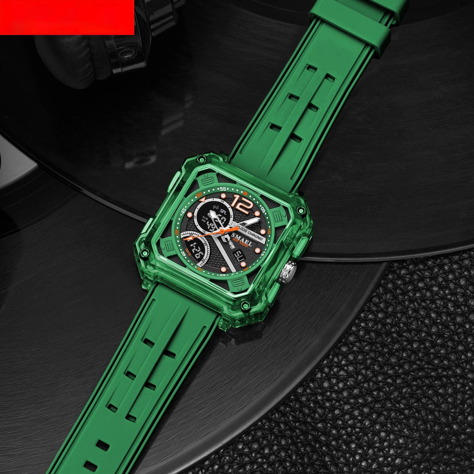 Reloj electrónico moderno y moderno para hombre con cronometraje preciso y diseño funcional.