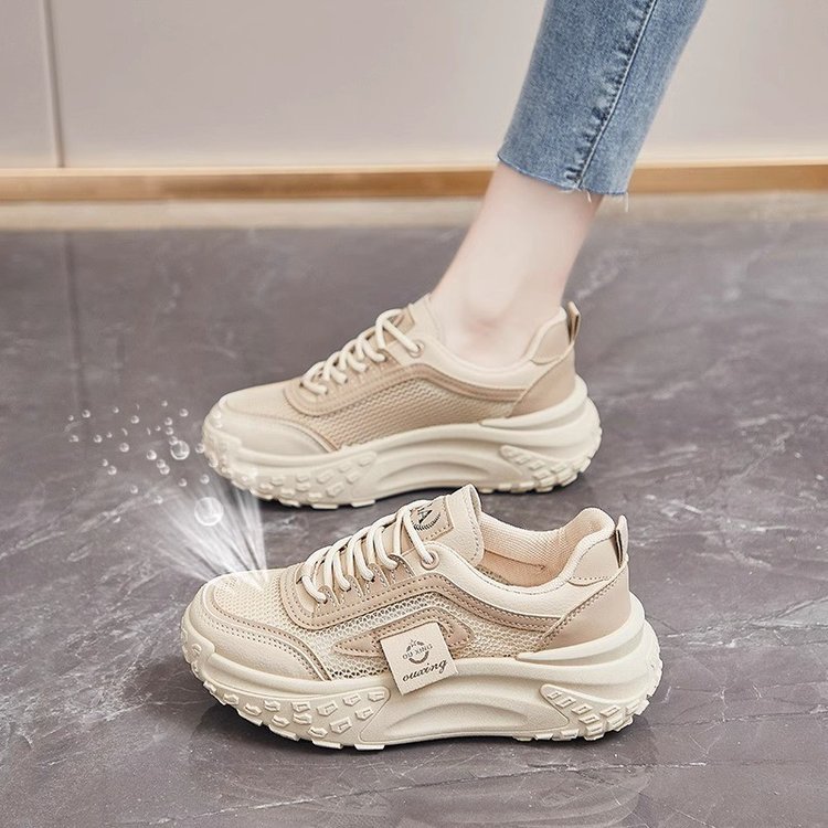 Zapatillas informales de malla transpirable con suela blanda para mujer