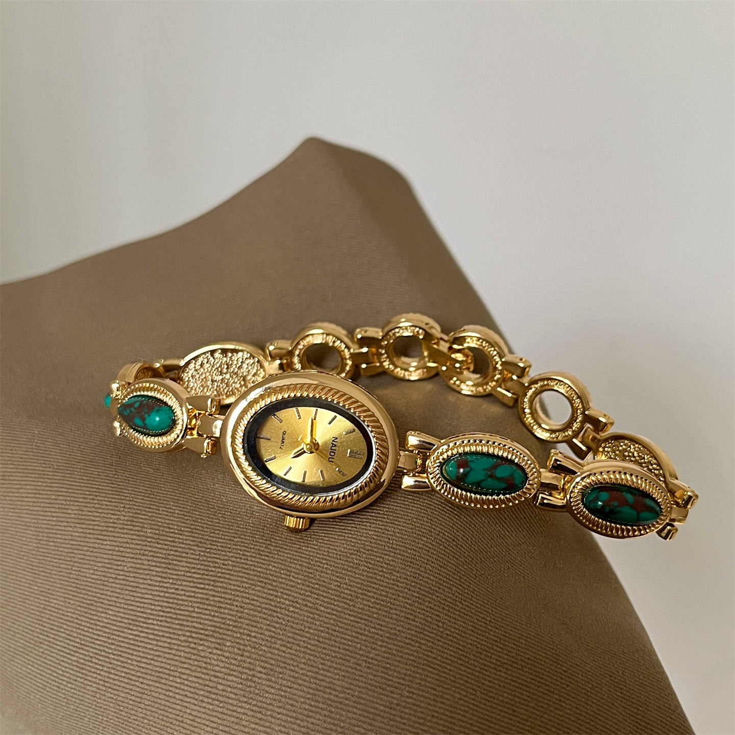 Reloj de pulsera con cuentas de ágata para mujer