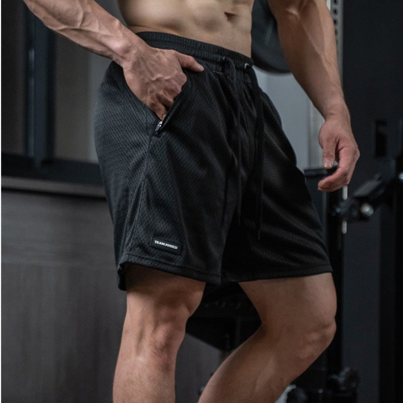 Pantalones cortos transpirables y holgados para hombre, estilo retro, para fitness, deportes y ocio.