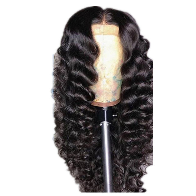 Peluca pequeña rizada, cabello parcialmente rizado, fibra química de seda de alta temperatura.