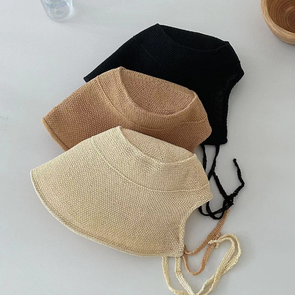Sombrero de pescador de ala ancha y parte superior plana estilo francés para mujer