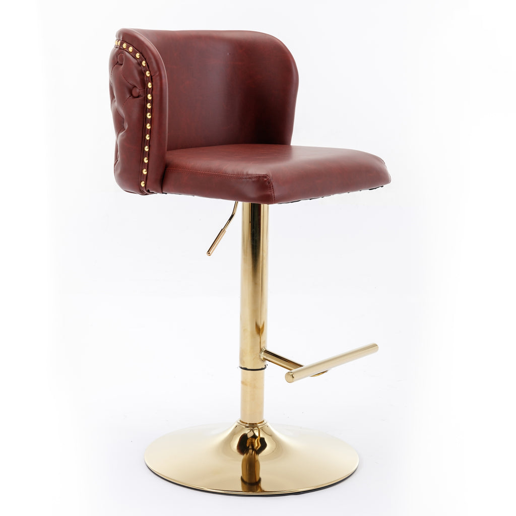 Taburetes de bar giratorios de altura ajustable de AA Furniture, modernos taburetes tapizados en PU