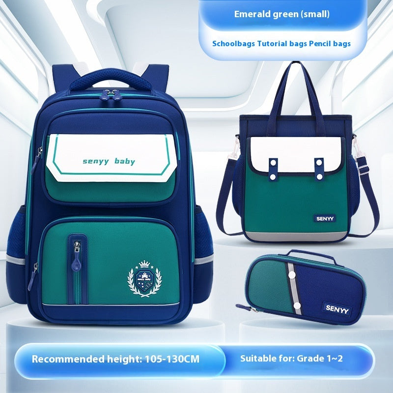 Mochila infantil con protección para la columna vertebral, impermeable, de tela Oxford de gran capacidad