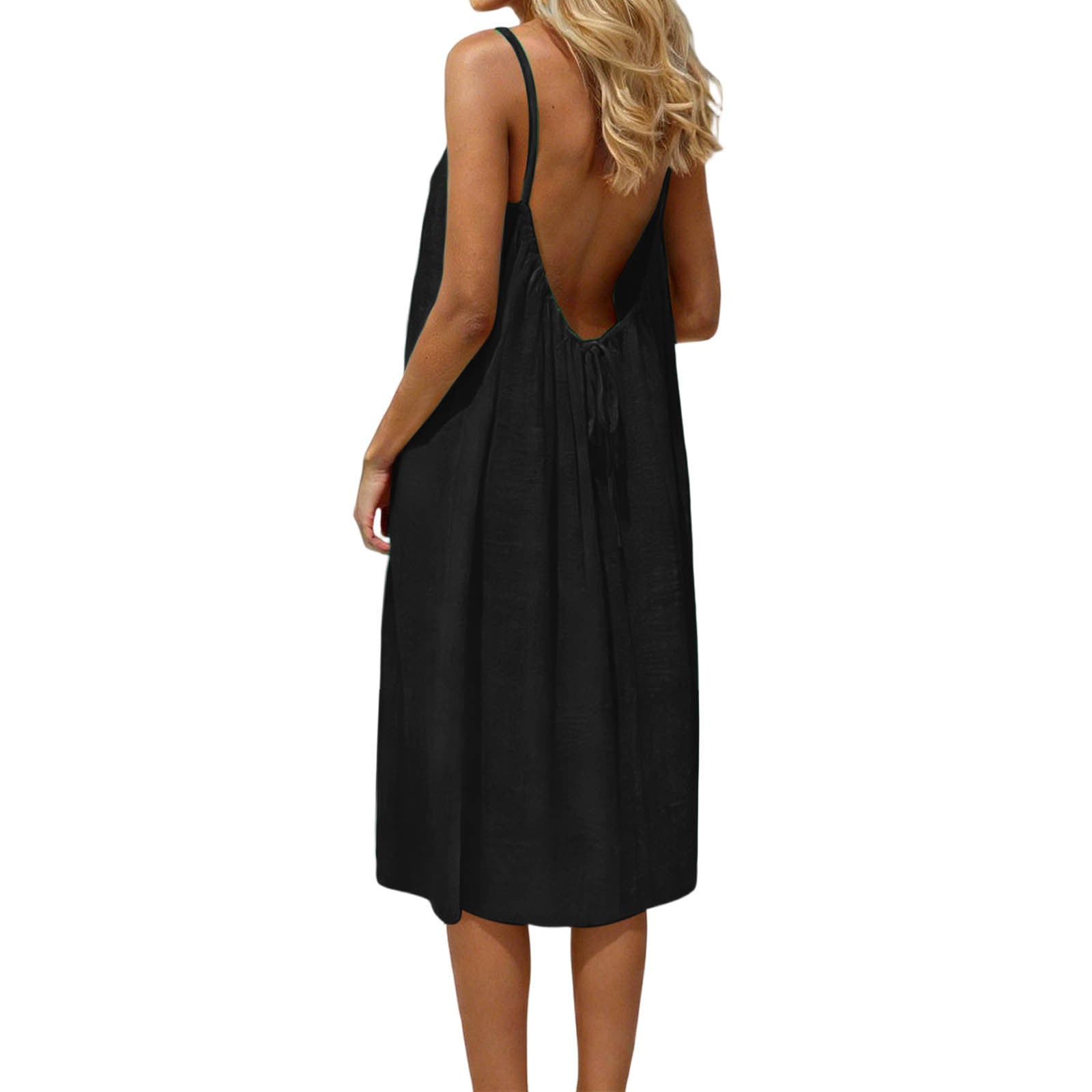 Vestido de lino y seda de hielo para mujer, tallas grandes, moda