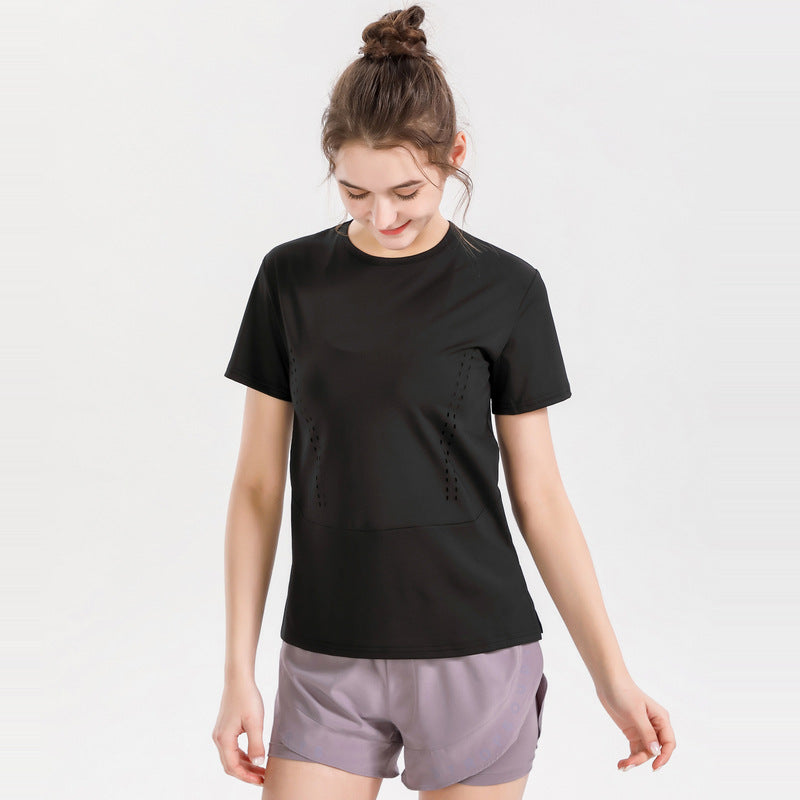 Camiseta de manga corta transpirable y holgada para correr, deportes y fitness