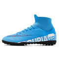 Botas de fútbol AG con clavos de caña alta para hombre, talla grande