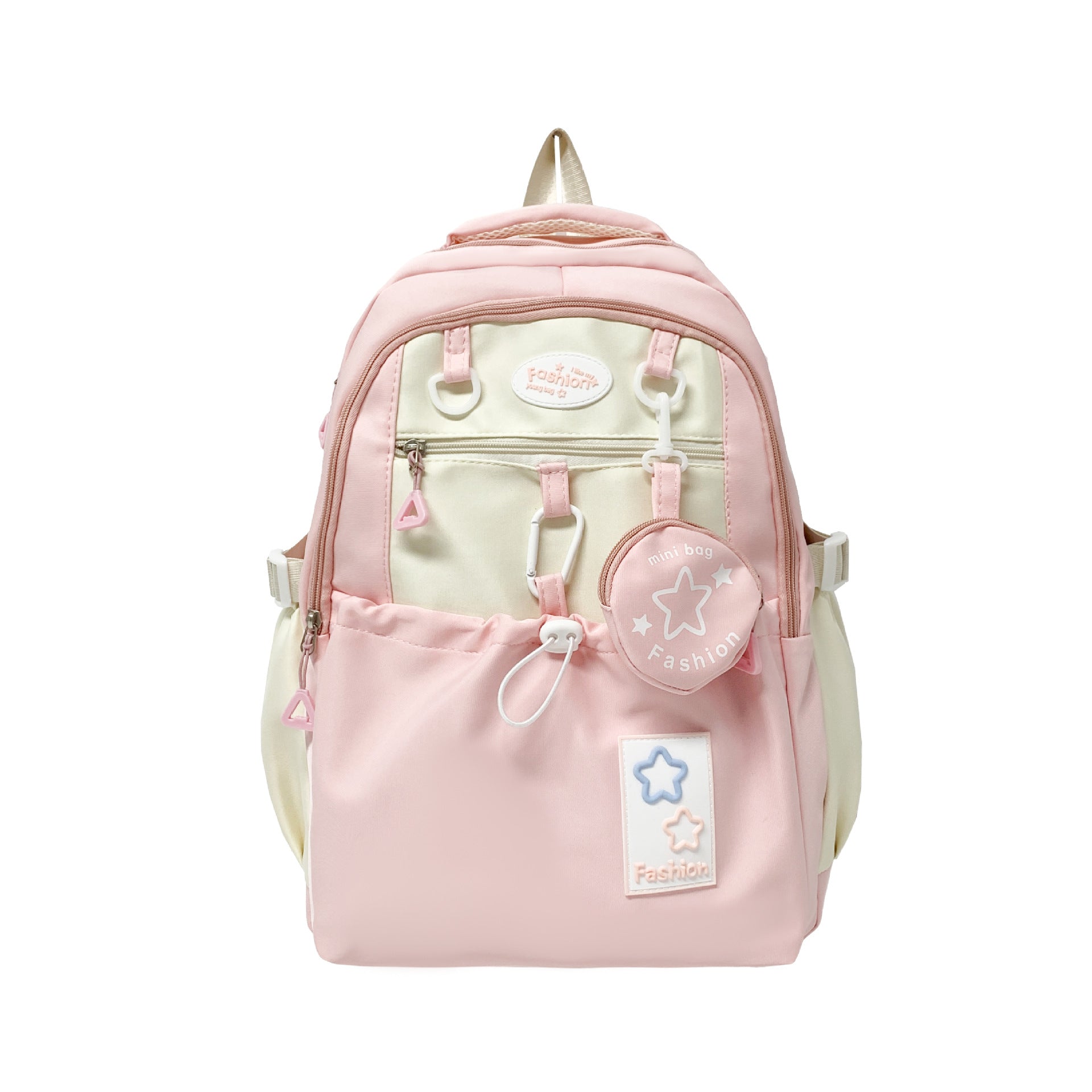 Linda mochila de estudiante de secundaria para chica atractiva