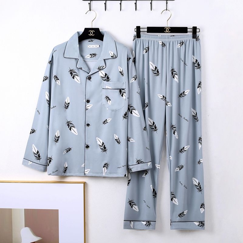 Pijama minimalista de manga larga para hombre