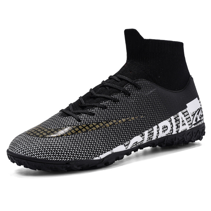 Zapatillas de fútbol de caña alta para hombre y mujer, con clavos rotos, tacos cortos AG, clavos largos TF, zapatillas de entrenamiento deportivas