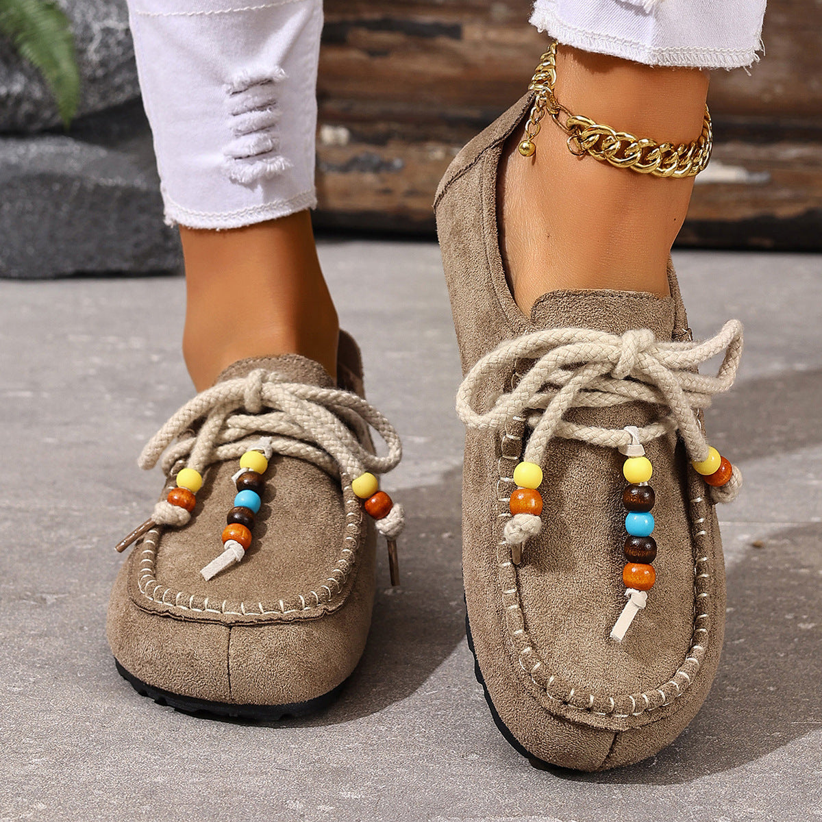 Plus-size Vintage Birkenstock-style Suede Casual Loafers