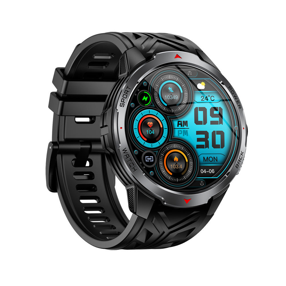 Reloj inteligente con Bluetooth, llamadas, linterna, frecuencia cardíaca, oxígeno en sangre, podómetro, para exteriores.