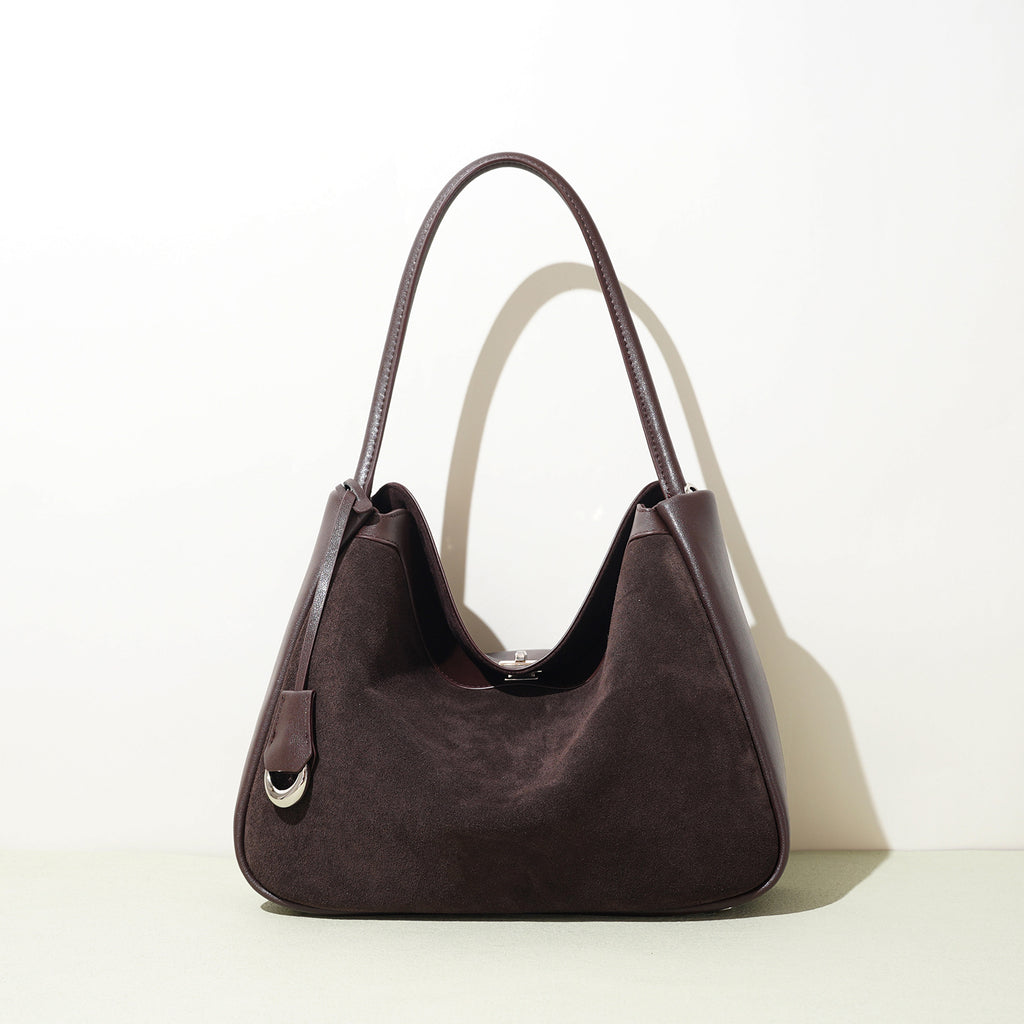 Bolso tote versátil de piel auténtica elaborado con piel de vacuno mate